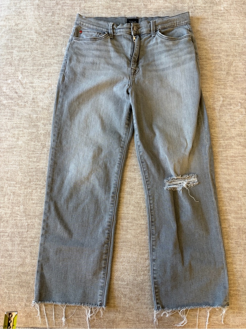 Hudson Gray Straight Leg Jeans